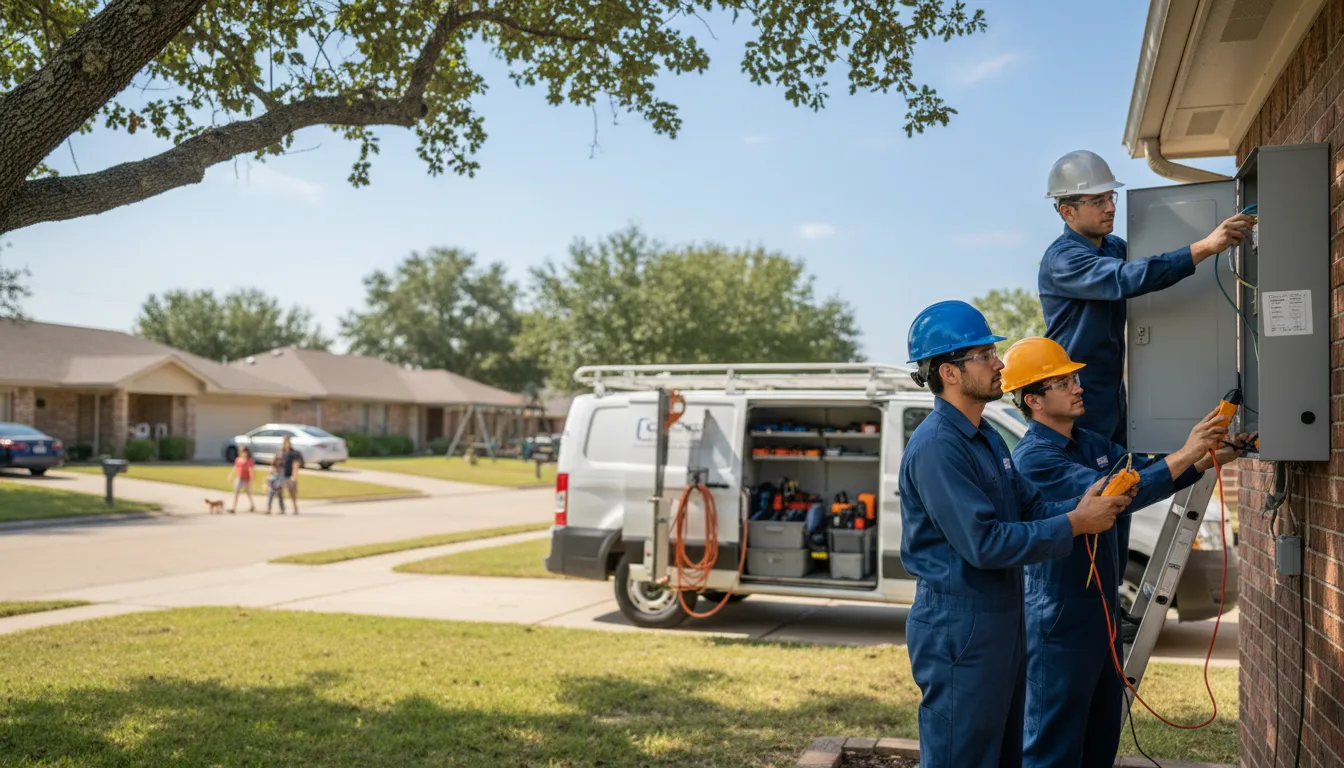 Certified electrician providing emergency electrical services in Spade, TX